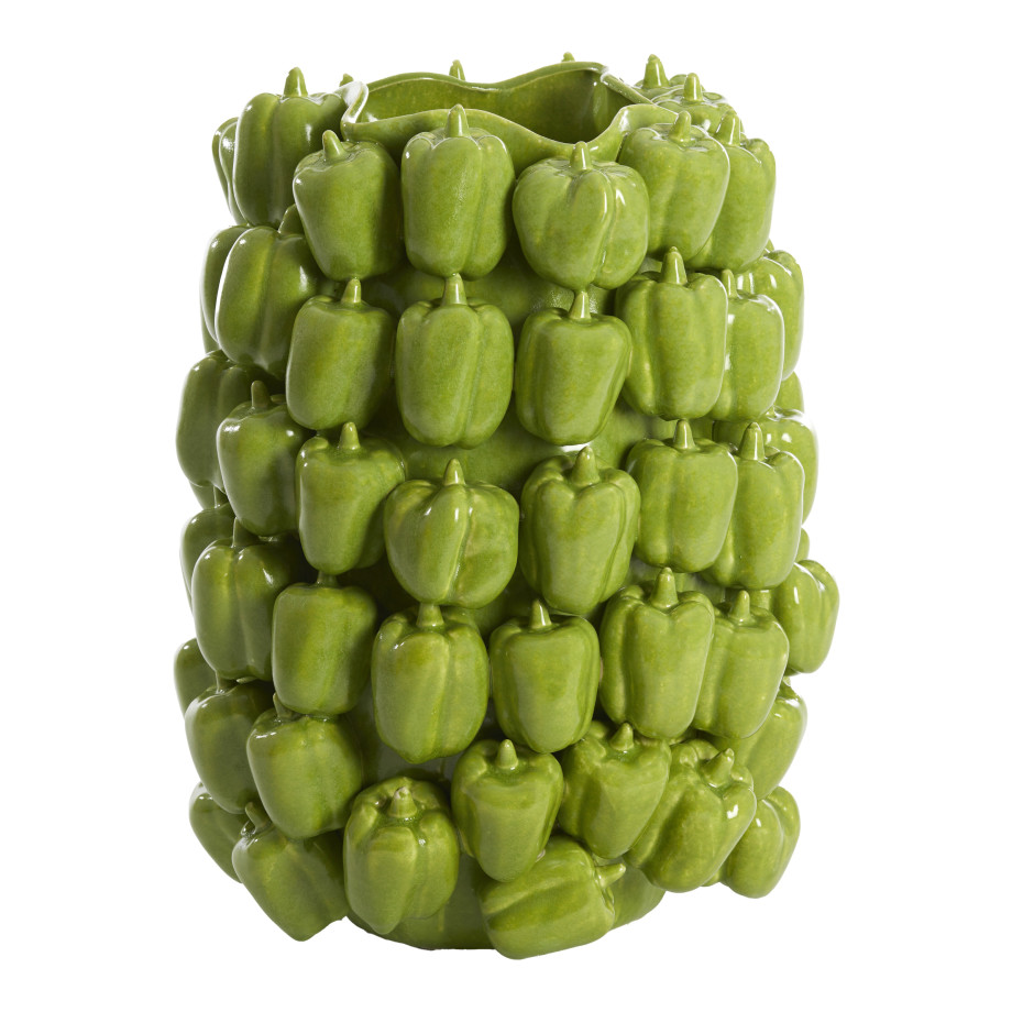 Light & Living Vaas 'Bellpepper' Keramiek, 47cm, kleur Groen afbeelding 1