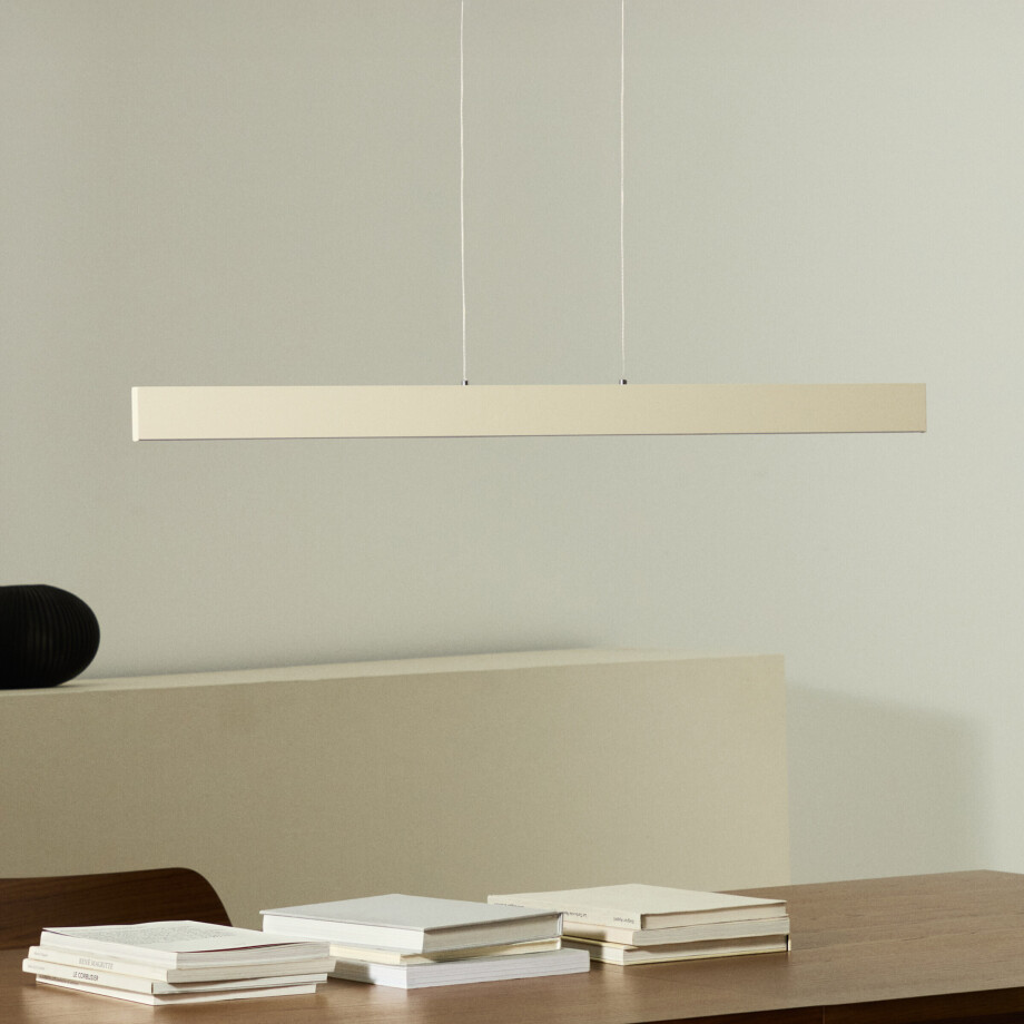 Kave Home Hanglamp 'Boadella' LED-balk, 100cm, kleur Beige afbeelding 1