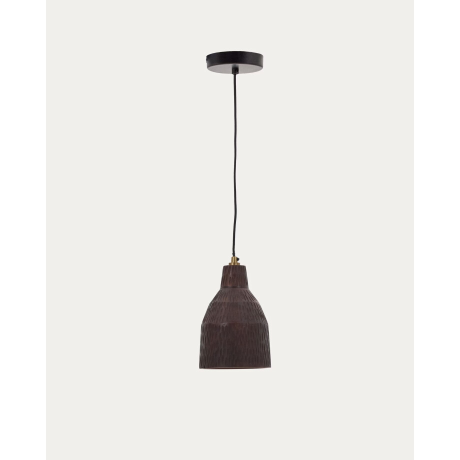 Kave Home Hanglamp 'Amire' Mangohout, 15cm afbeelding 1