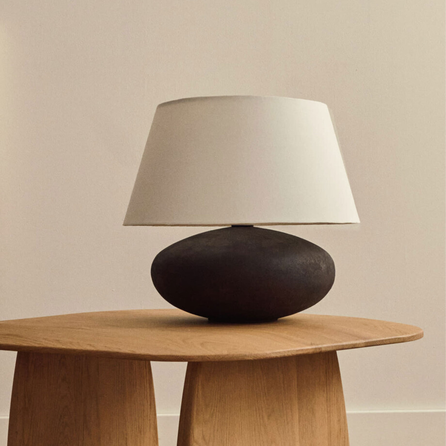 Kave Home Tafellamp 'Nessi' 35cm, Terracotta look afbeelding 