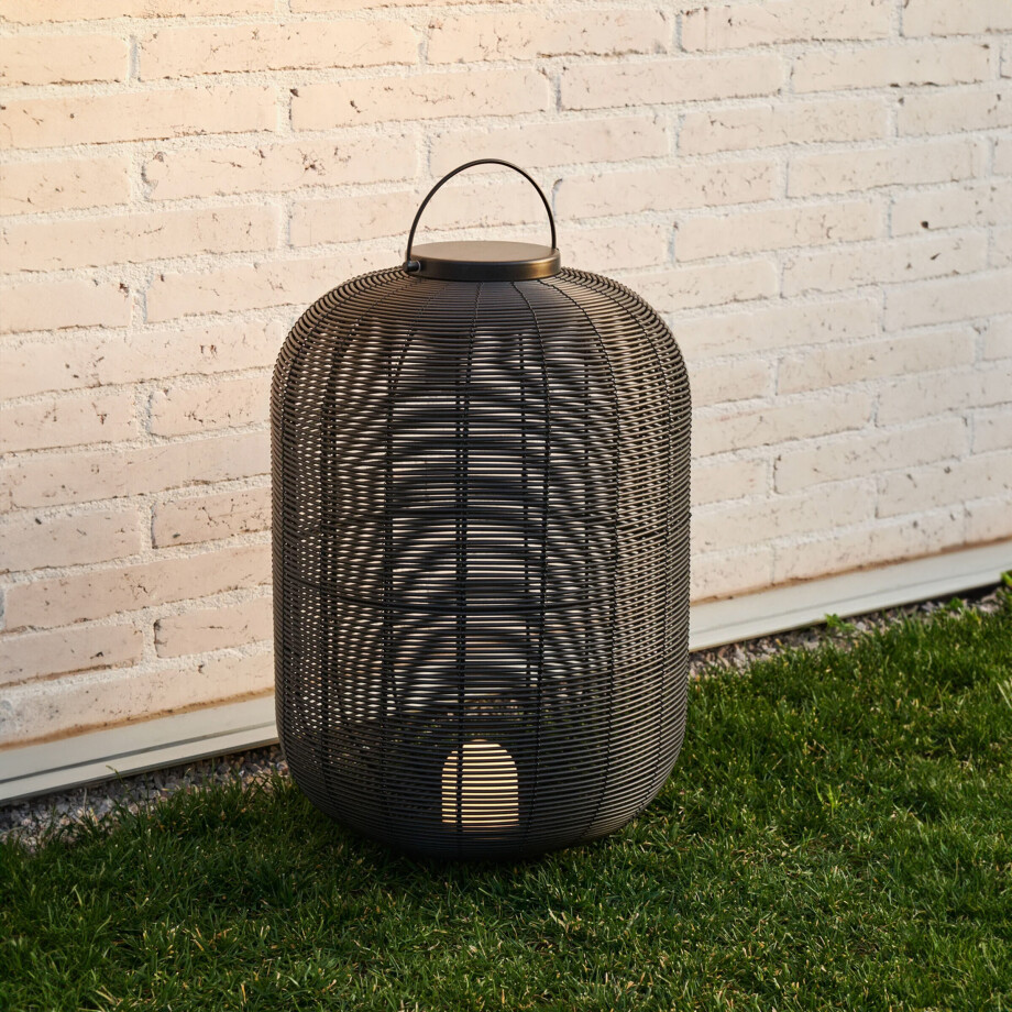 Kave Home Tafellamp 'Saranella' Rotan, 55 cm hoog, kleur Zwart afbeelding 1