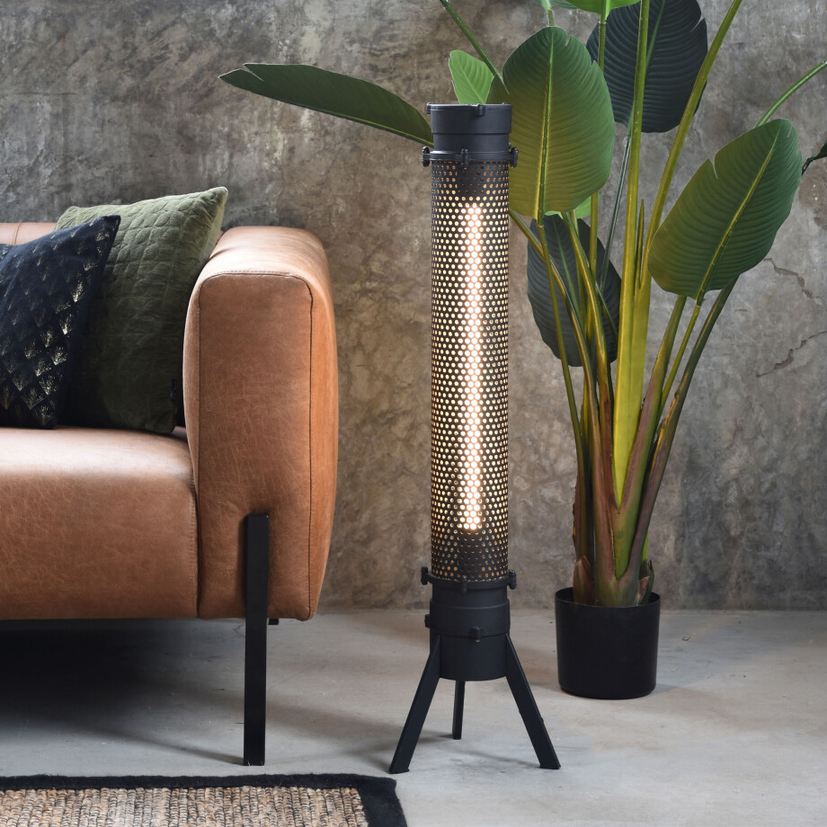 LABEL51 Tafellamp 'Tube', Metaal, 93cm, kleur Zwart LABEL51 Tafellamp 'Tube', Metaal, 93cm, kleur Zwart afbeelding 1