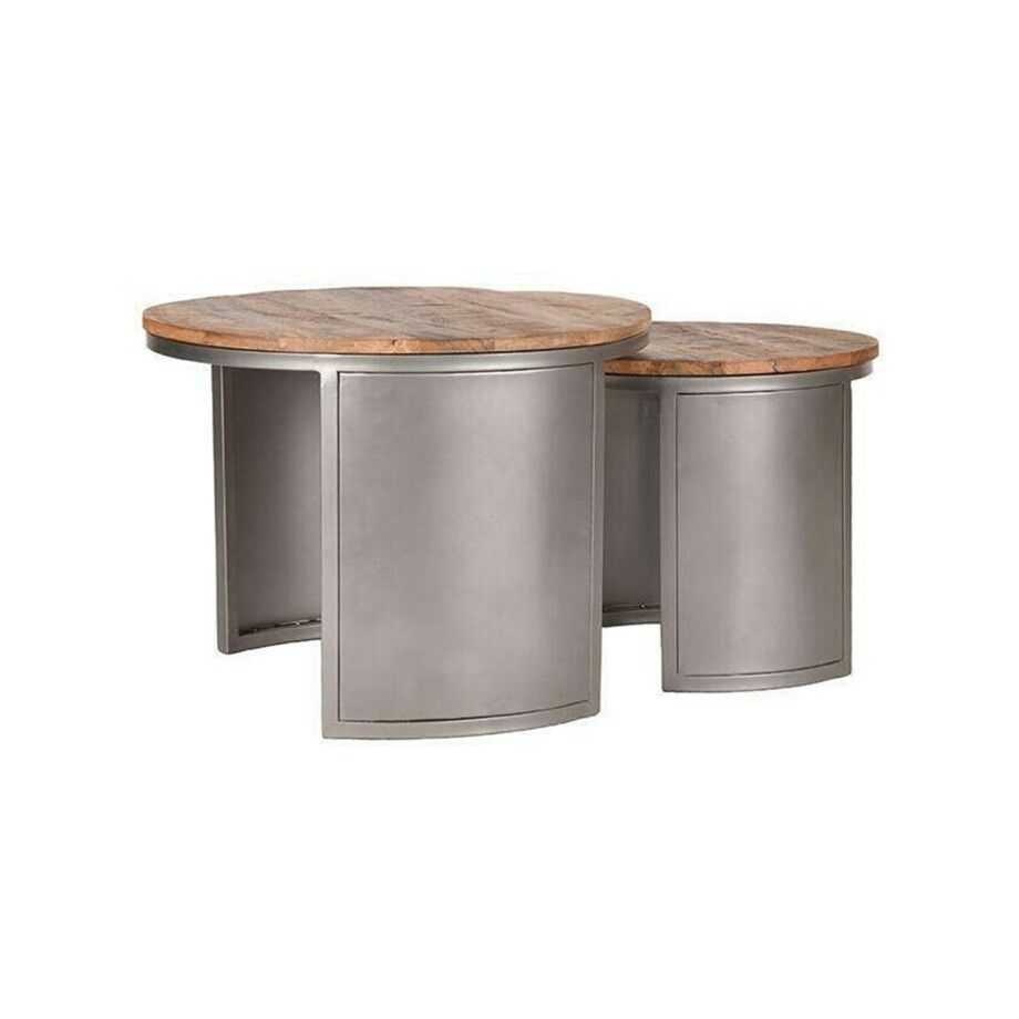 LABEL51 Salontafel 'Bunch', Set van 2, kleur Grijs LABEL51 Salontafel 'Bunch', Set van 2, kleur Grijs afbeelding 1