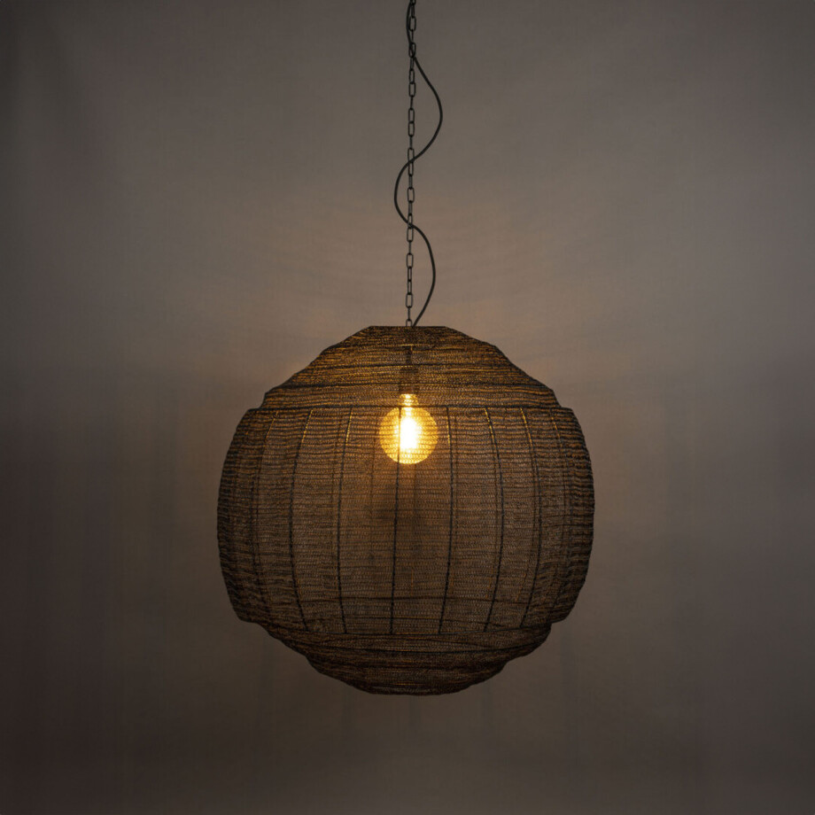 Dutchbone Hanglamp 'Meezan' 70cm, kleur Zwart afbeelding 1