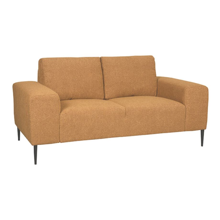 LABEL51 2-zits Bank 'Ferraro' Bouclé, kleur Okergeel afbeelding 1