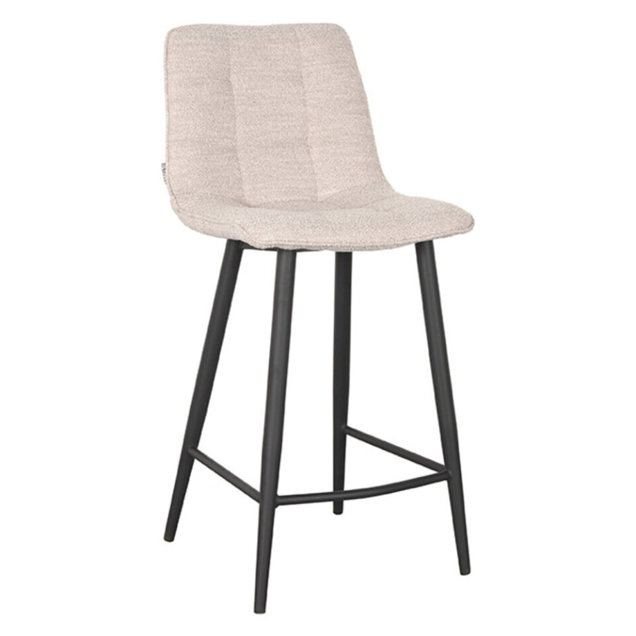 LABEL51 Barkruk 'Jelt' Bouclé, kleur Naturel (zithoogte 65cm) LABEL51 Barkruk 'Jelt' Bouclé, kleur Naturel (zithoogte 65cm) afbeelding 1