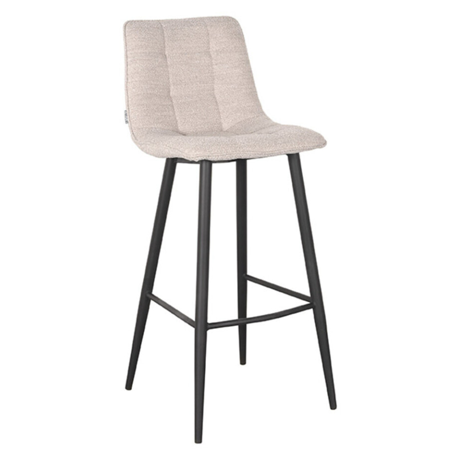 LABEL51 Barkruk 'Jelt' Bouclé, kleur Naturel (zithoogte 78cm) afbeelding 1