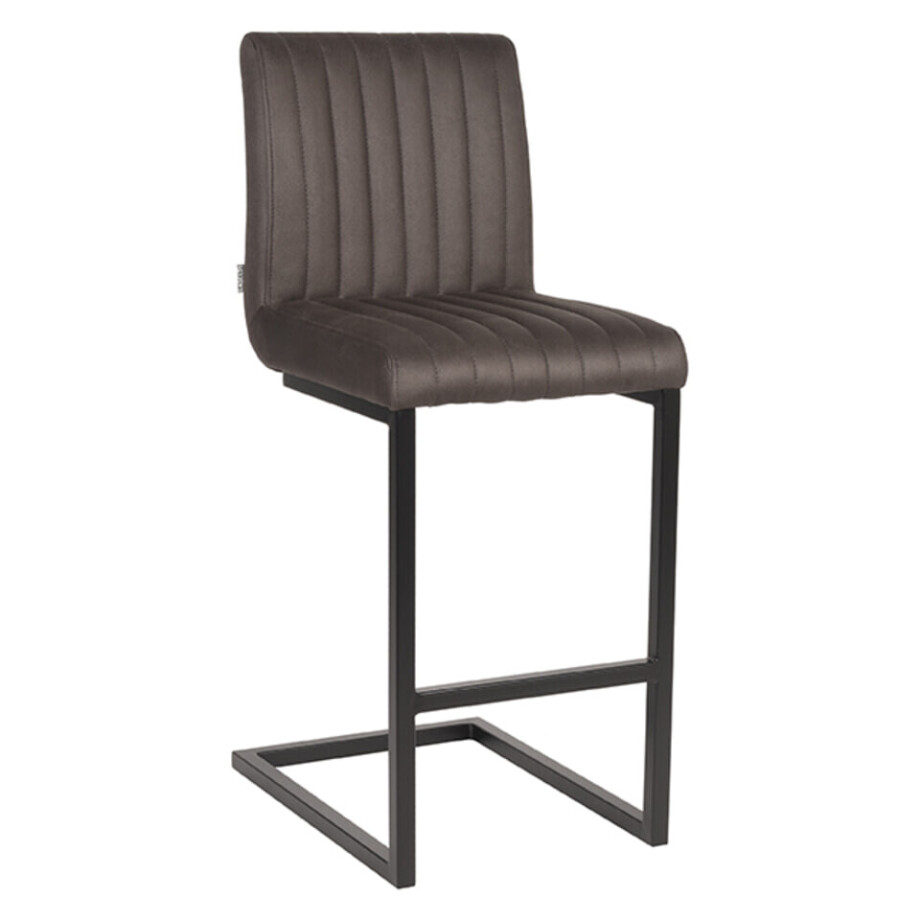 LABEL51 Barkruk 'Milo' kleur Antraciet (zithoogte 66cm) afbeelding 1