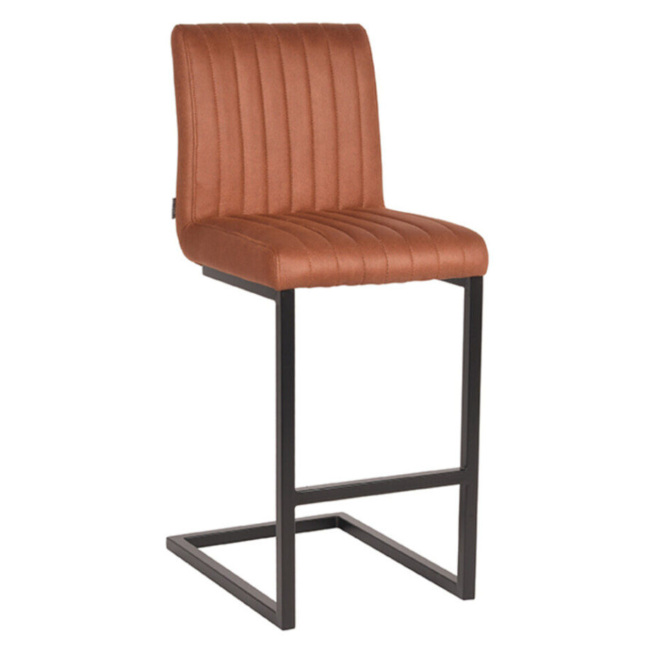 LABEL51 Barkruk 'Milo' kleur Cognac (zithoogte 66cm) afbeelding 1