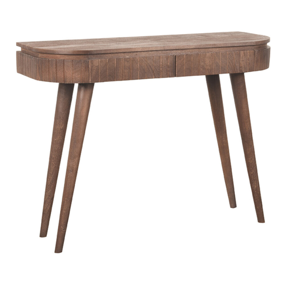 LABEL51 Bureau/Sidetable 'Nils' Espresso Mangohout, 100cm afbeelding 1