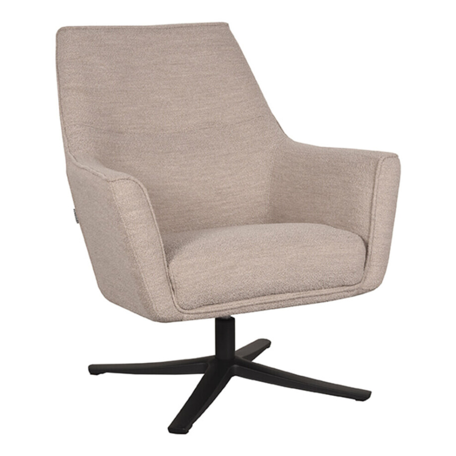 LABEL51 Draaibare Fauteuil 'Tod' Bouclé, kleur Naturel afbeelding 1