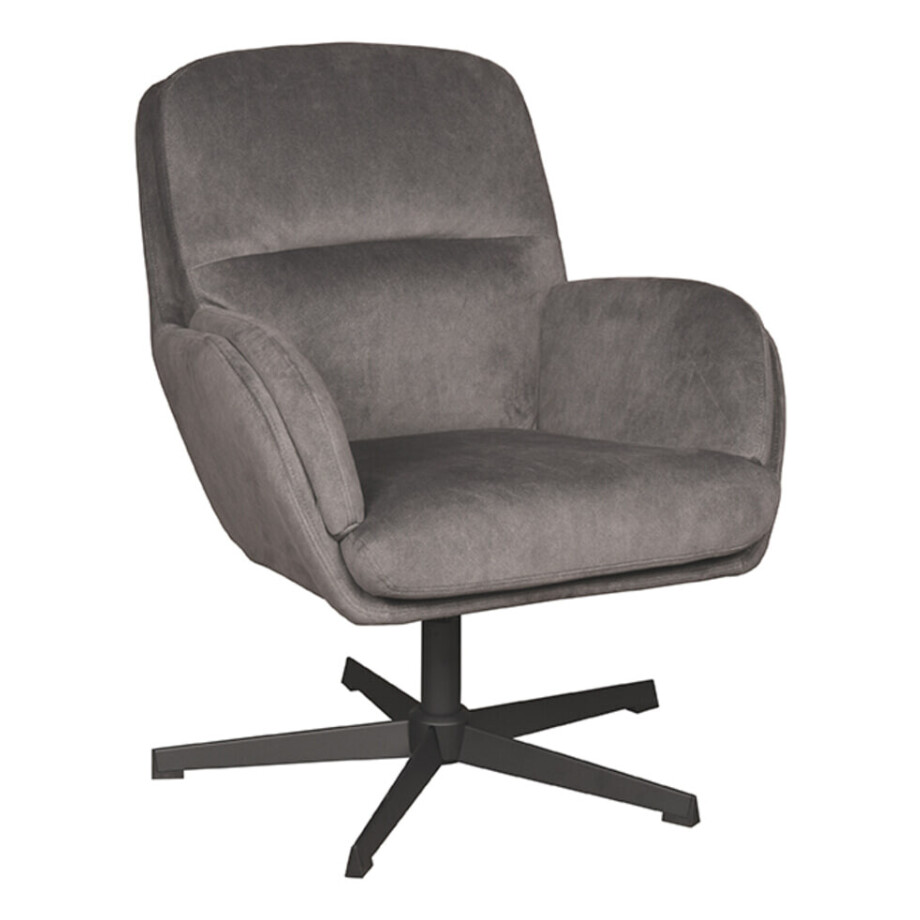 LABEL51 Draaifauteuil 'Moss' kleur Antraciet afbeelding 1
