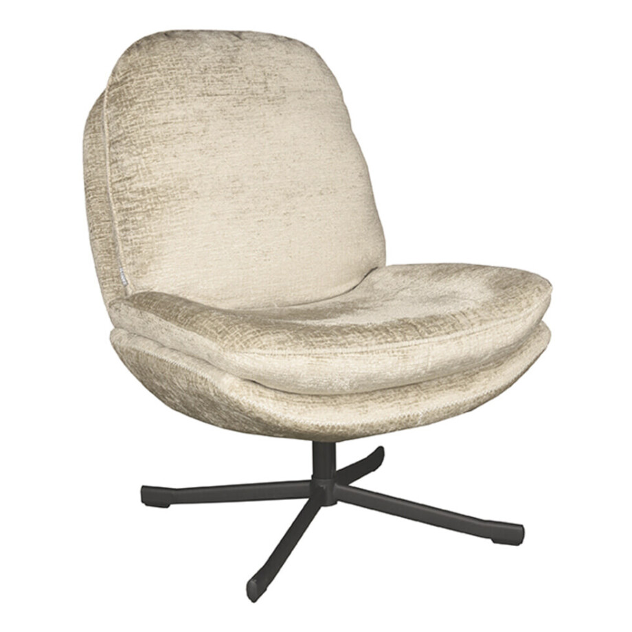 LABEL51 Draaifauteuil 'Noel' Elegance stof, kleur Beige afbeelding 1