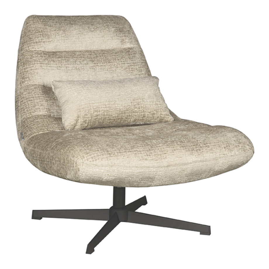 LABEL51 Draaifauteuil 'Nox' Elegance stof, kleur Beige afbeelding 1