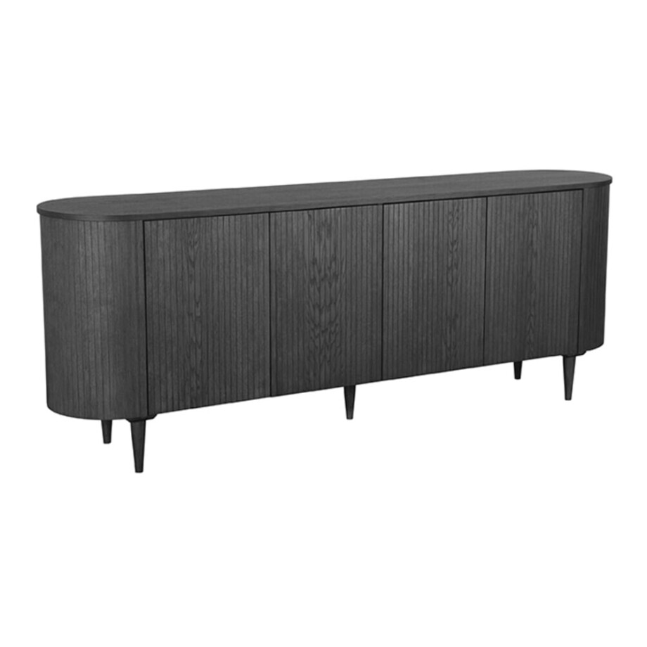 LABEL51 Dressoir 'Oliva' Zwart Eiken, 220cm afbeelding 1