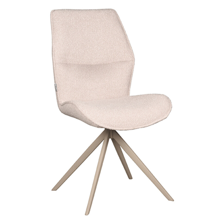 LABEL51 Eetkamerstoel 'Comfy' Bouclé, kleur Naturel afbeelding 1