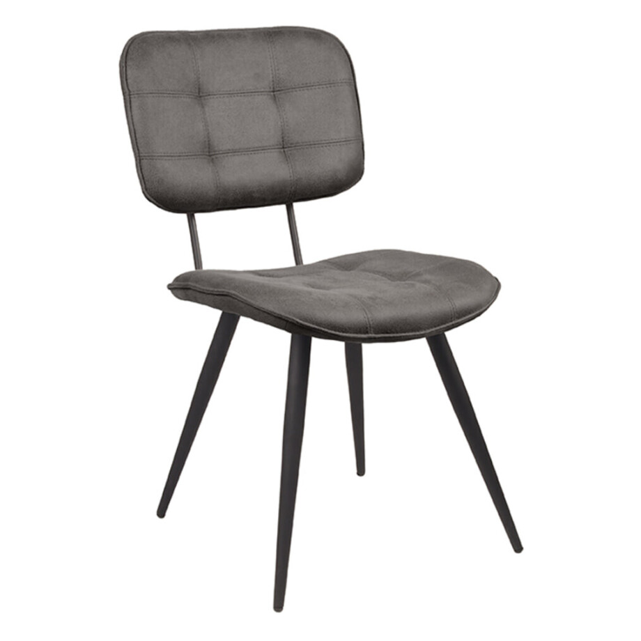 LABEL51 Eetkamerstoel 'Gus' kleur Antraciet LABEL51 Eetkamerstoel 'Gus' kleur Antraciet afbeelding 1