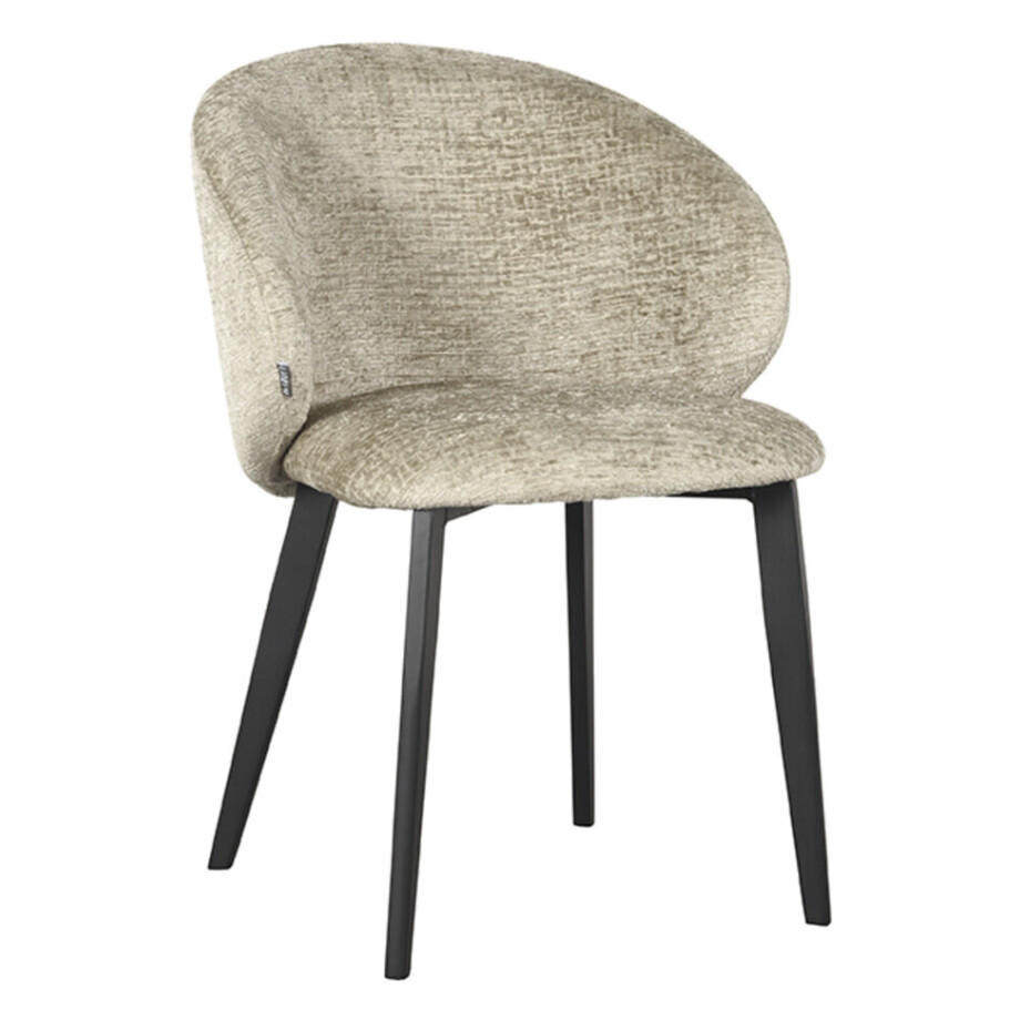 LABEL51 Eetkamerstoel 'Logan' Elegance stof, kleur Beige afbeelding 1