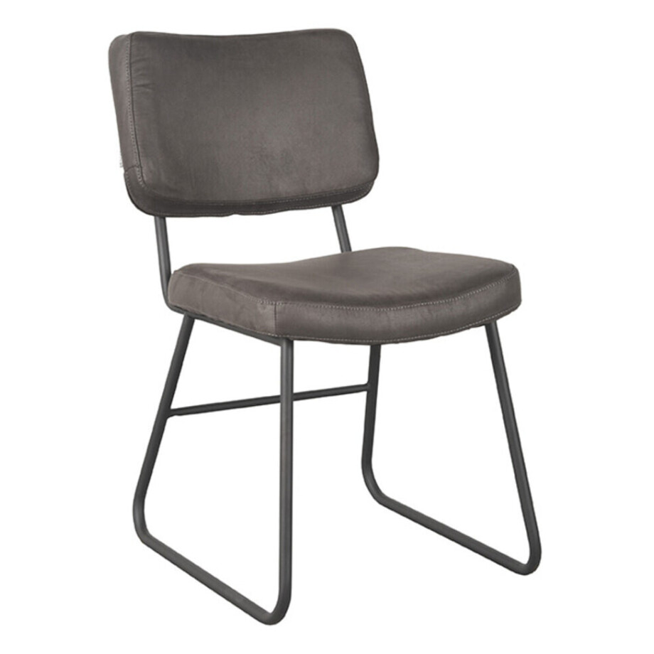 LABEL51 Eetkamerstoel 'Noah' Micro Suede, kleur Antraciet afbeelding 1