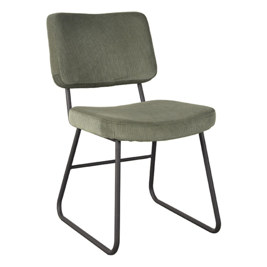 LABEL51 Eetkamerstoel 'Noah' Rib, kleur Forest LABEL51 Eetkamerstoel 'Noah' Rib, kleur Forest afbeelding 1