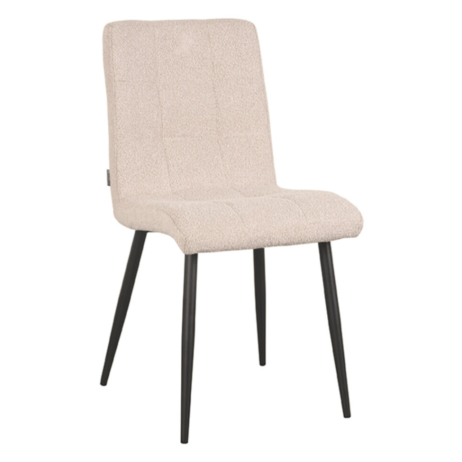 LABEL51 Eetkamerstoel 'Sam' Bouclé, kleur Naturel afbeelding 1