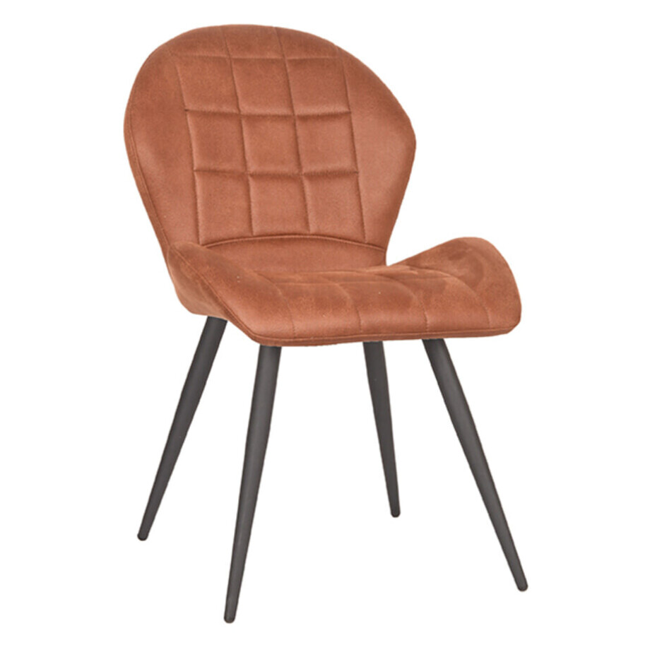 LABEL51 Eetkamerstoel 'Sil' Microvezel, kleur Cognac afbeelding 1