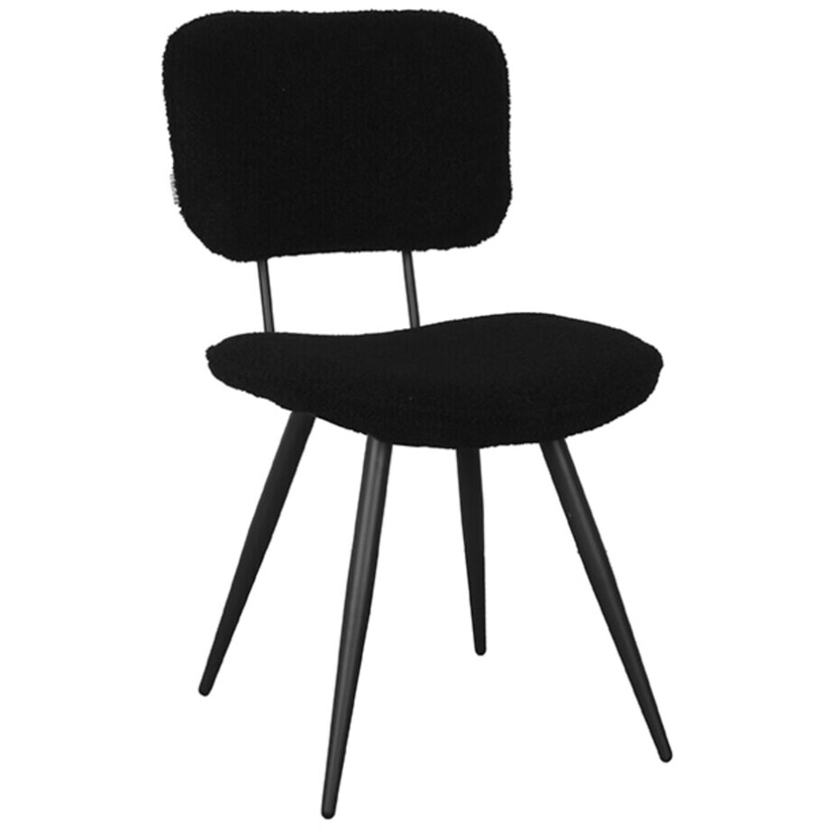 LABEL51 Eetkamerstoel 'Ted' Teddy, kleur Zwart LABEL51 Eetkamerstoel 'Ted' Teddy, kleur Zwart afbeelding 1
