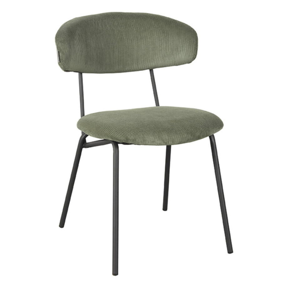 LABEL51 Eetkamerstoel 'Zack' Rib, kleur Forest afbeelding 1