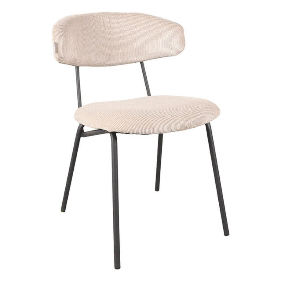 LABEL51 Eetkamerstoel 'Zack' Rib, kleur Naturel LABEL51 Eetkamerstoel 'Zack' Rib, kleur Naturel afbeelding 1