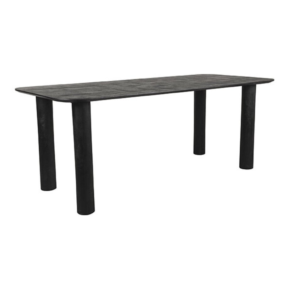 LABEL51 Eettafel 'Lucy' Mangohout, 200 x 90cm, kleur Zwart afbeelding 1