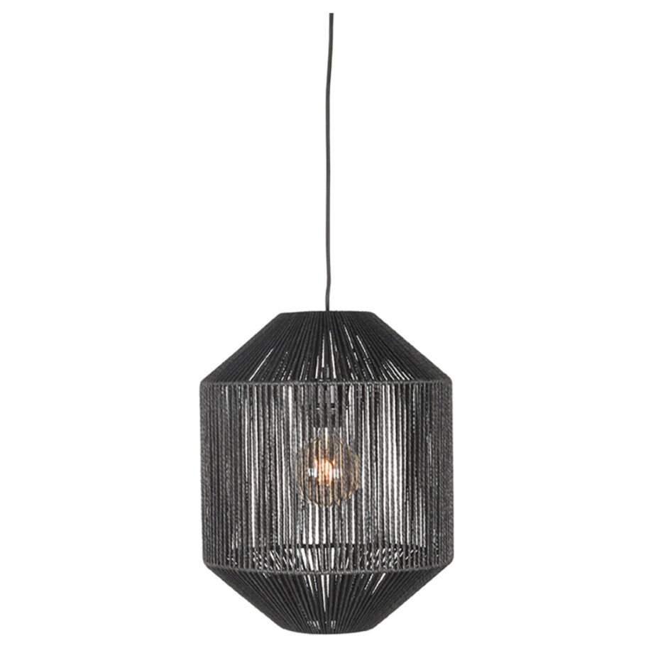 LABEL51 Hanglamp 'Ibiza' Jute, kleur Zwart afbeelding 1