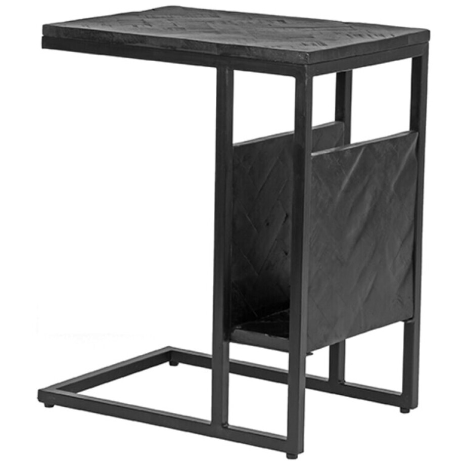 LABEL51 Laptoptafel 'Shift' Visgraat Mangohout, kleur Zwart afbeelding 1