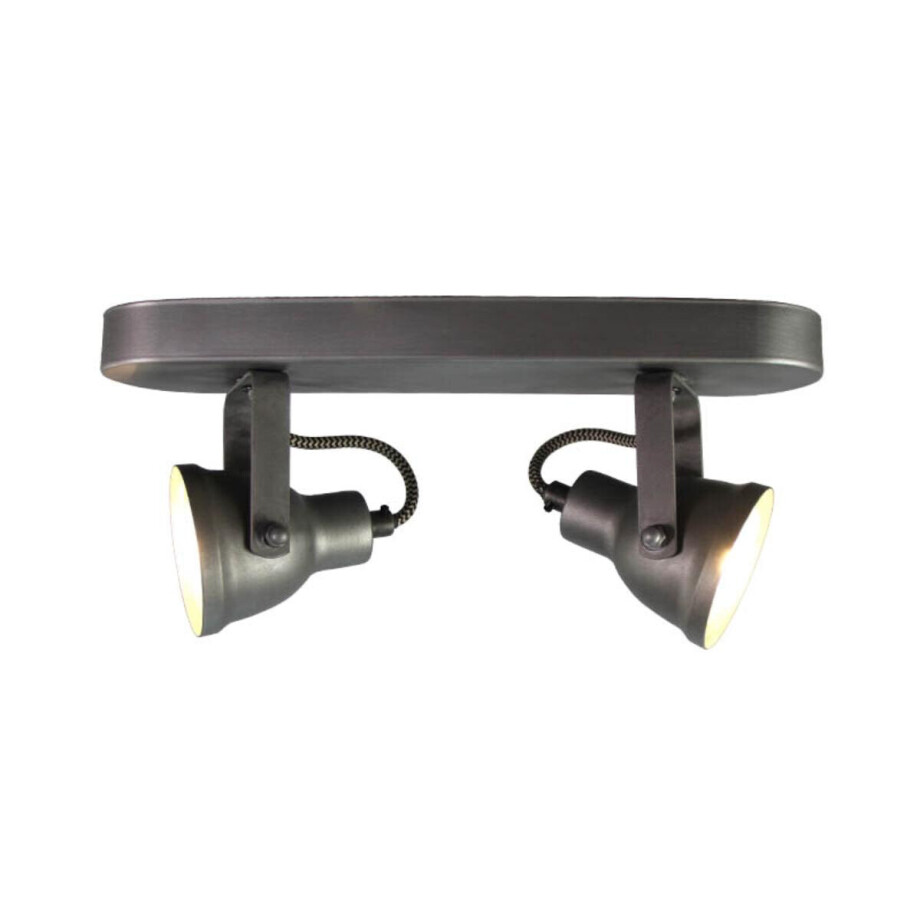 LABEL51 LED Spot 'Max' 2-lichts, kleur Burned Steel afbeelding 1