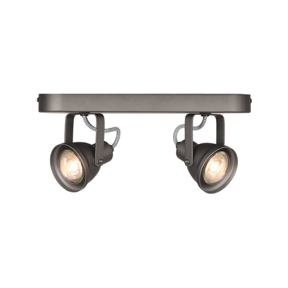 LABEL51 LED Spot 'Max' 2-lichts, kleur Burned Steel LABEL51 LED Spot 'Max' 2-lichts, kleur Burned Steel afbeelding 1