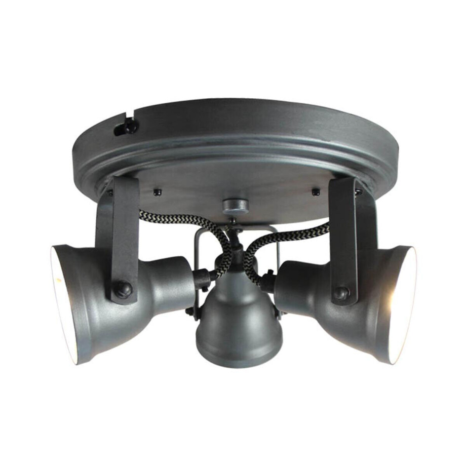 LABEL51 LED Spot 'Max' 3-lichts, kleur Burned Steel afbeelding 1