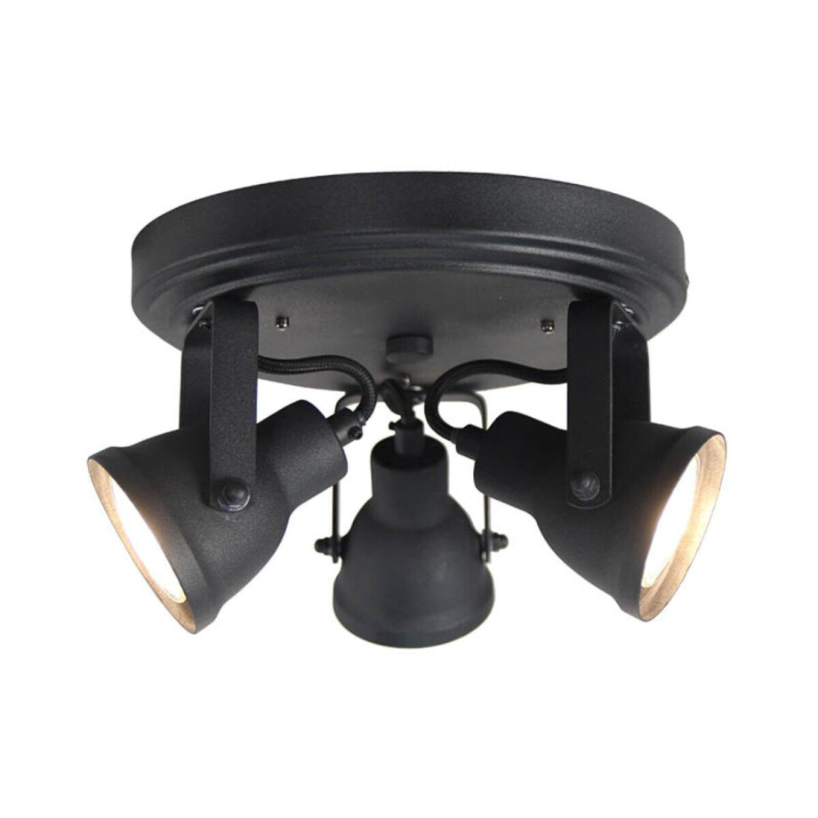 LABEL51 LED Spot 'Max' 3-lichts, kleur Zwart afbeelding 1