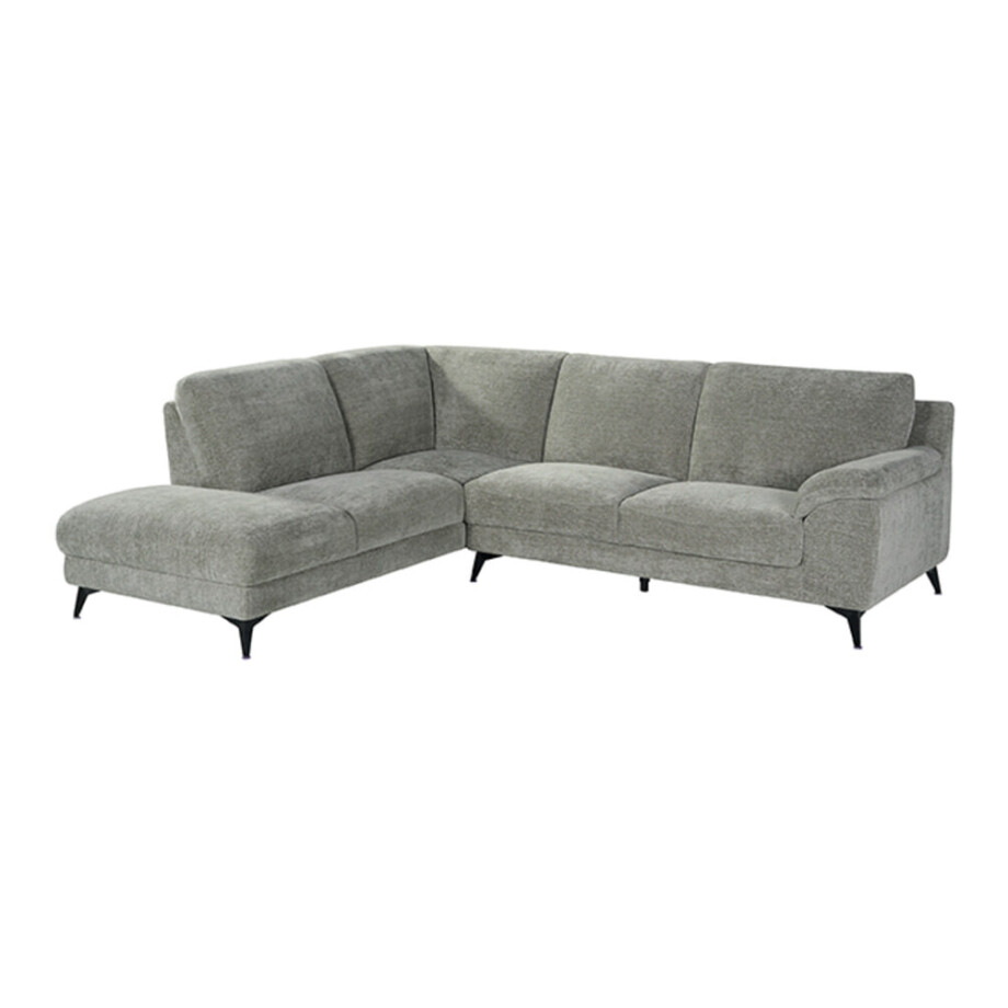 LABEL51 Loungebank 'Santino' Links, Elite stof, kleur Stone afbeelding 1