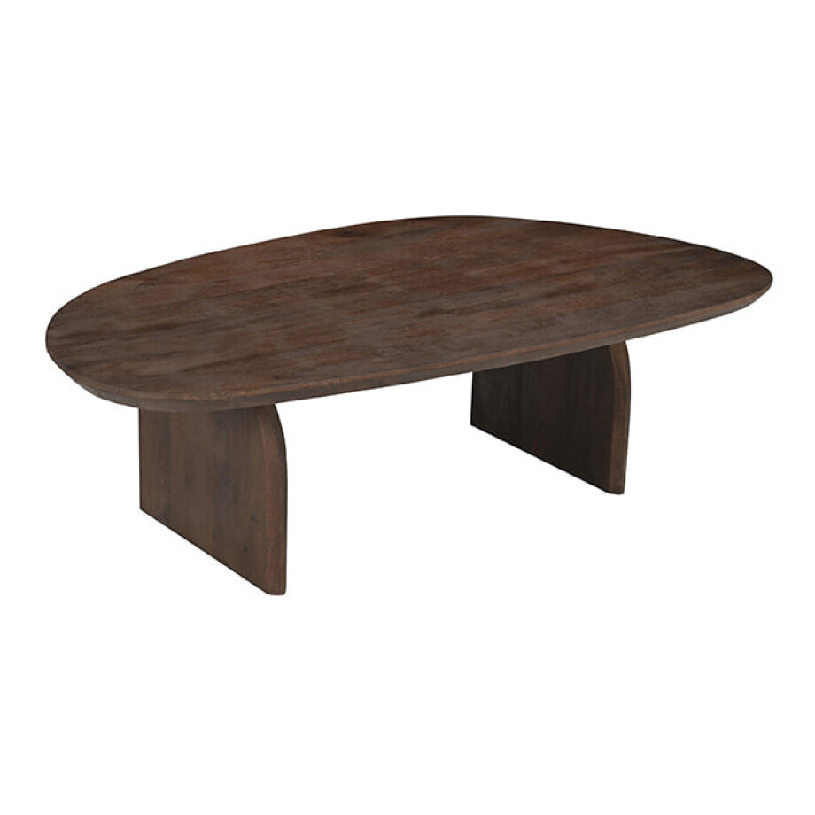 LABEL51 Organische Salontafel 'Cooper' Mangohout, 135 x 75cm, kleur Espresso afbeelding 1