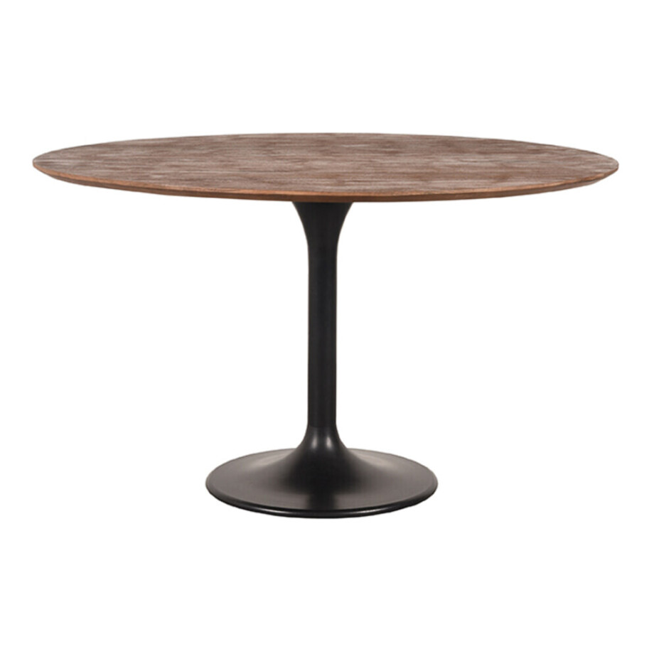 LABEL51 Ronde Eettafel 'Otto' Espresso Mangohout, 130cm afbeelding 1
