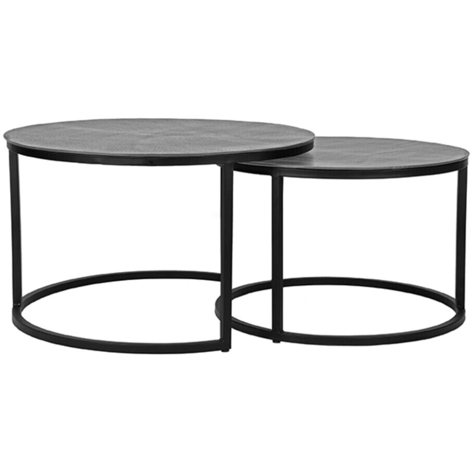 LABEL51 Salontafel 'Grand' Set van 2 stuks, kleur Grijs LABEL51 Salontafel 'Grand' Set van 2 stuks, kleur Grijs afbeelding 1