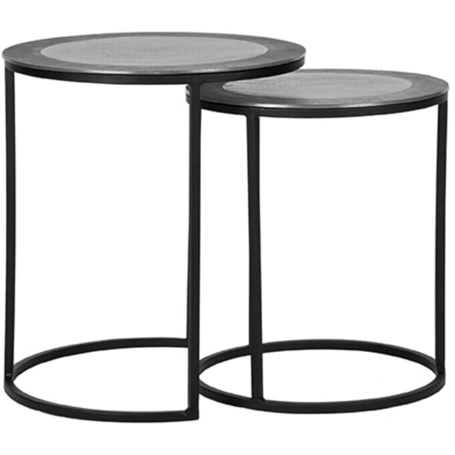 LABEL51 Salontafel 'Pair' Set van 2 stuks, kleur Grijs afbeelding 1
