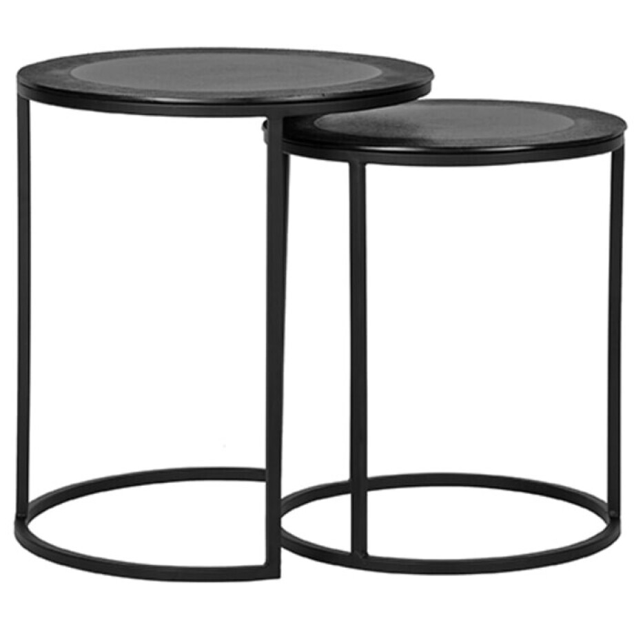 LABEL51 Salontafel 'Pair' Set van 2 stuks, kleur Zwart afbeelding 1