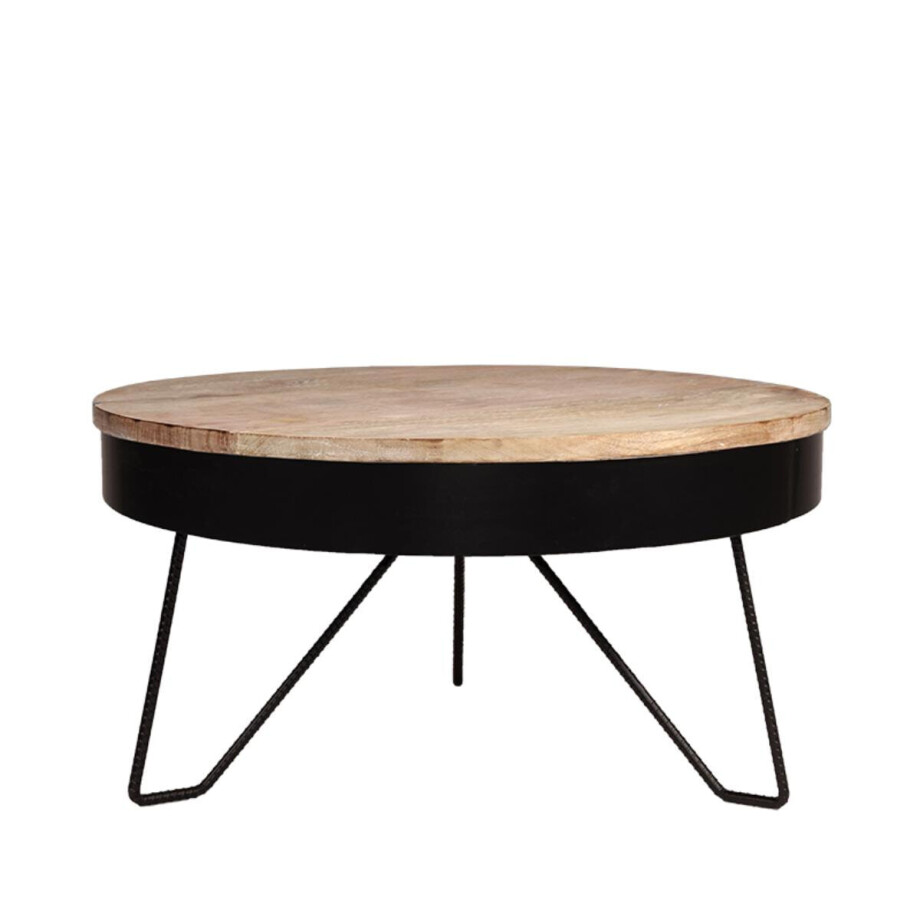 LABEL51 salontafel 'Saran' 80x80x43 cm, kleur Zwart afbeelding 1