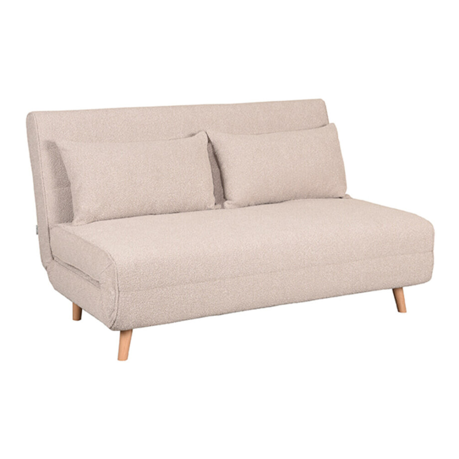 LABEL51 Slaapbank 'Double' Met zwarte poot, Bouclé, kleur Naturel LABEL51 Slaapbank 'Double' Met zwarte poot, Bouclé, kleur Naturel afbeelding 1