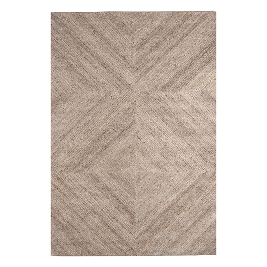 LABEL51 Vloerkleed 'Blendy' Wol, 200 x 300cm, kleur Taupe afbeelding 1