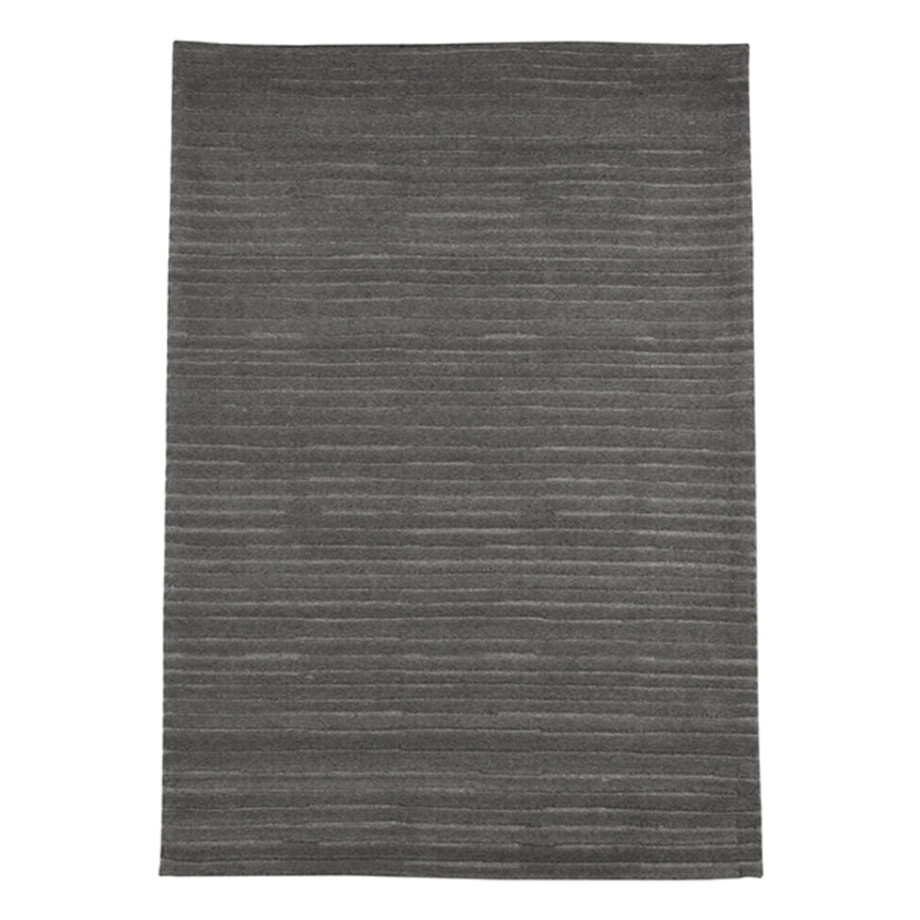 LABEL51 Vloerkleed 'Luxy' Wol, 160 x 230cm, kleur Antraciet afbeelding 1