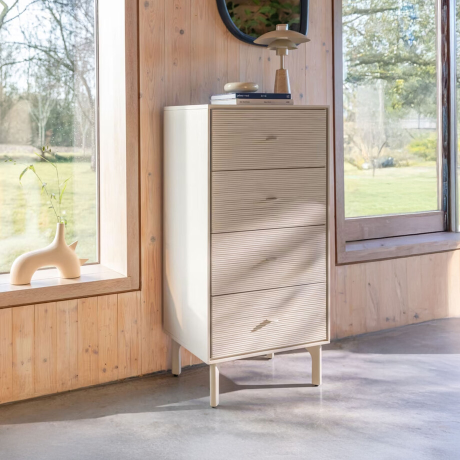 Zuiver Ladekast 'Morning' Acaciahout en rotan, Met 4 laden afbeelding 