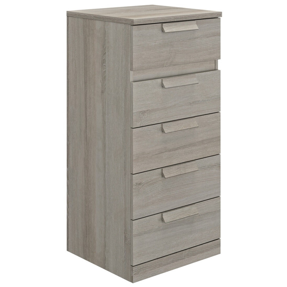 Ladekast Cyrus 102 cm hoog in grijs eiken afbeelding 1
