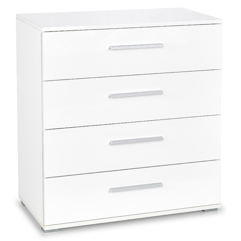 Ladekast Lima 82 cm hoog in hoogglans wit Ladekast Lima 82 cm hoog in hoogglans wit afbeelding 1