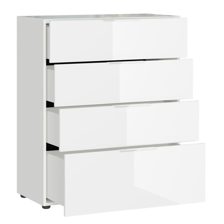 Ladekast Oakland 102 cm hoog in wit afbeelding 1